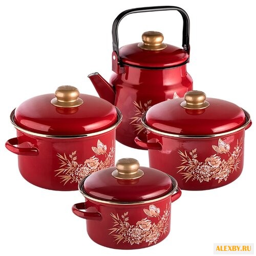 Набор посуды Эмаль Золотой
