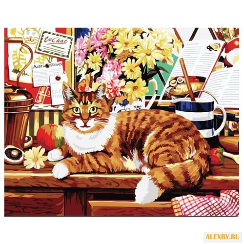 Рыжий кот Картина по номерам