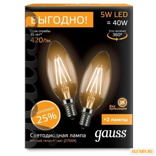 Упаковка светодиодных ламп 2 шт