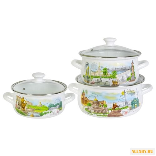 Набор кастрюль КМЗ Белые