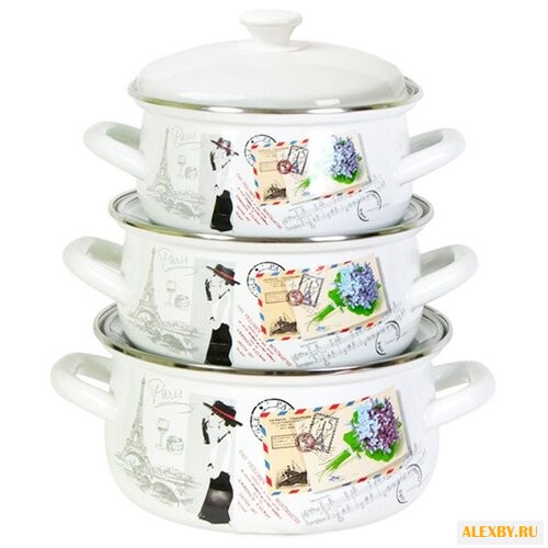 Набор кастрюль КМЗ Фиалка