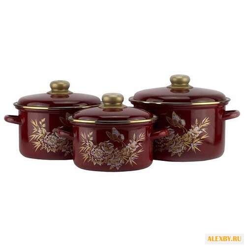 Набор кастрюль Эмаль Золотой