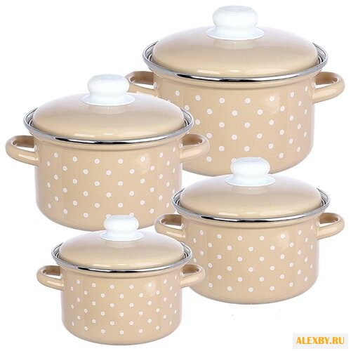 Набор кастрюль Эмаль Горох