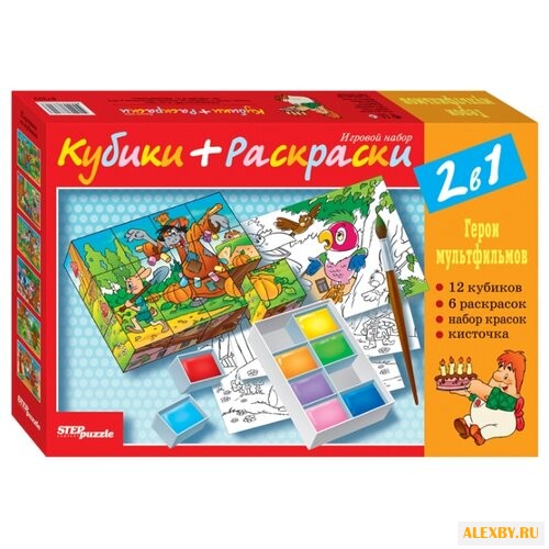 Step puzzle Кубики+раскраски 2