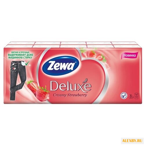 Платочки Zewa Deluxe Клубника