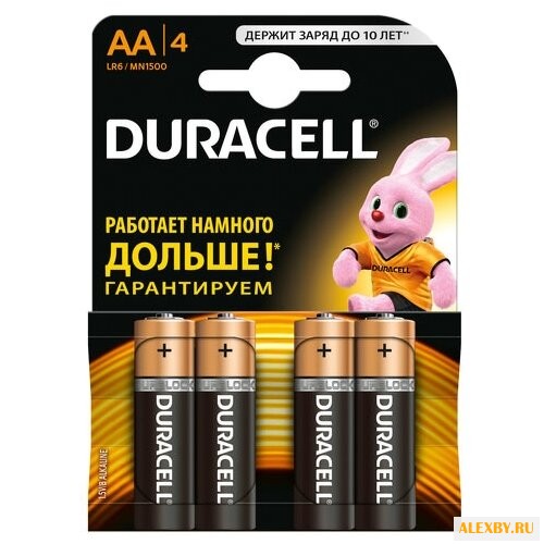 Батарейка AA Duracell LR6-4BL