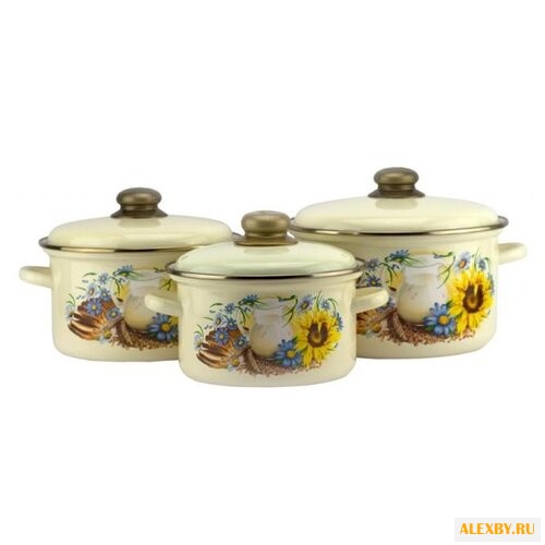 Набор кастрюль Эмаль Утро