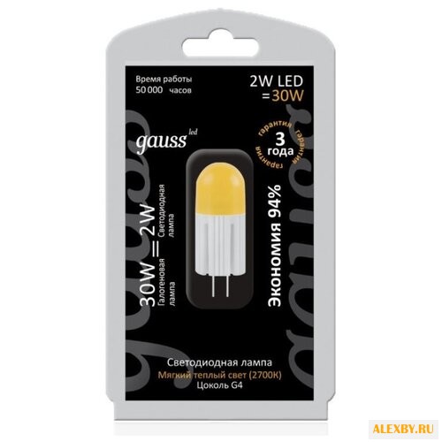 Лампа светодиодная gauss LED G4