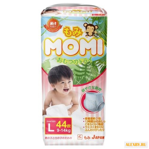Momi трусики L 9-14 кг. 44 шт.