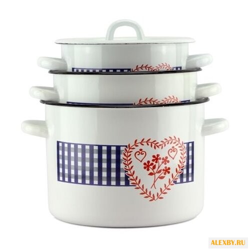 Набор кастрюль Эмаль Салфетка