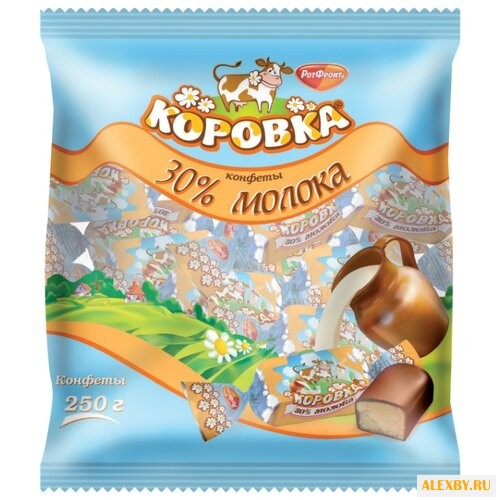 Конфеты Коровка 30% молока пакет