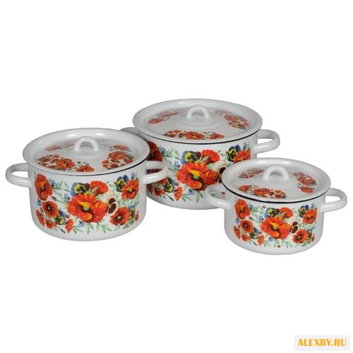 Набор кастрюль СтальЭмаль 1с33