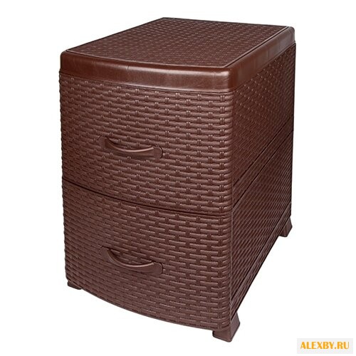 Комод ВиолетПласт Ротанг 2 секции