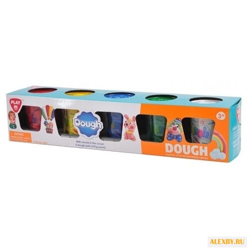 Масса для лепки PlayGo 5 цветов