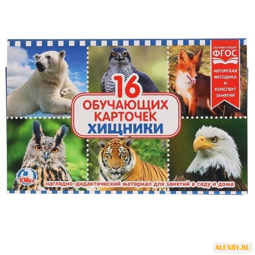 Набор карточек Умка Хищники
