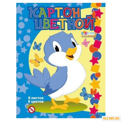 Цветной картон Птичка