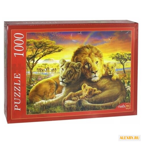 Пазл Рыжий кот Львиная семья