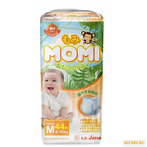 Momi трусики M 6-10 кг. 44 шт.