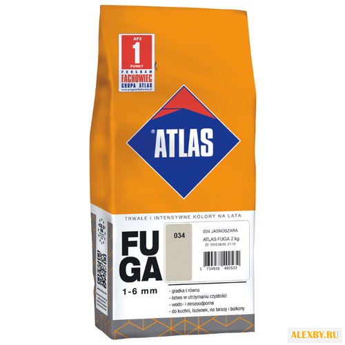 Затирка Atlas Fuga 1-6 mm 2 кг