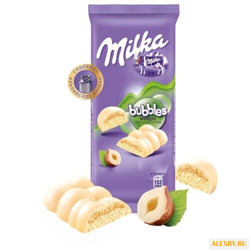Шоколад Milka Bubbles белый