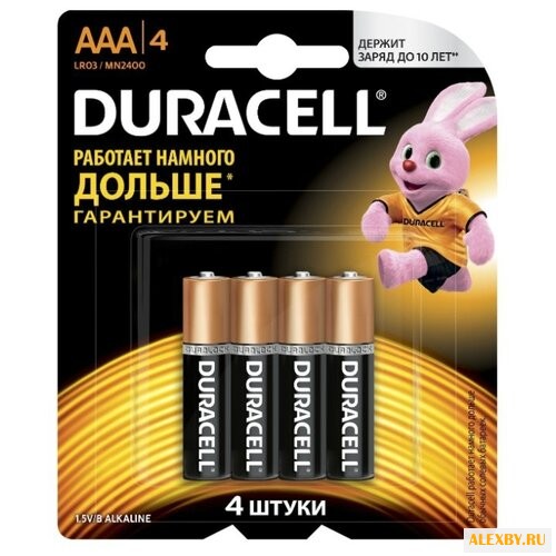 Батарейка AAA Duracell LR03-4BL