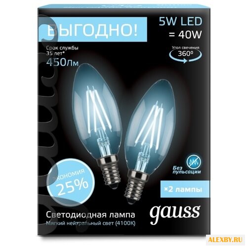 Упаковка светодиодных ламп 2 шт