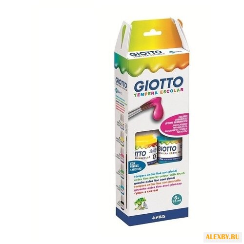 GIOTTO Гуашь 6 цветов х 25 мл с