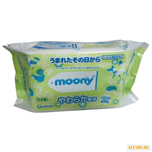Влажные салфетки Moony