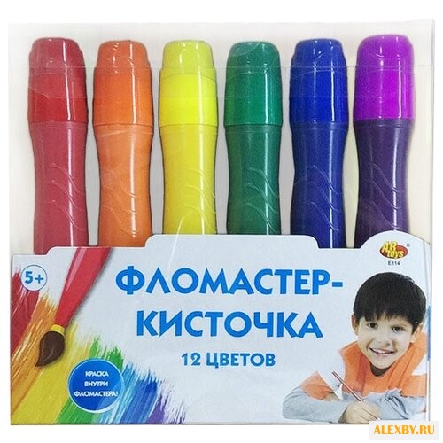 ABtoys Фломастеры-кисточки 12