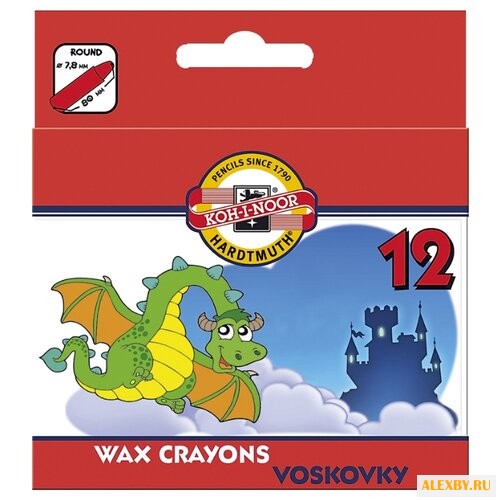 KOH-I-NOOR Восковые мелки 12