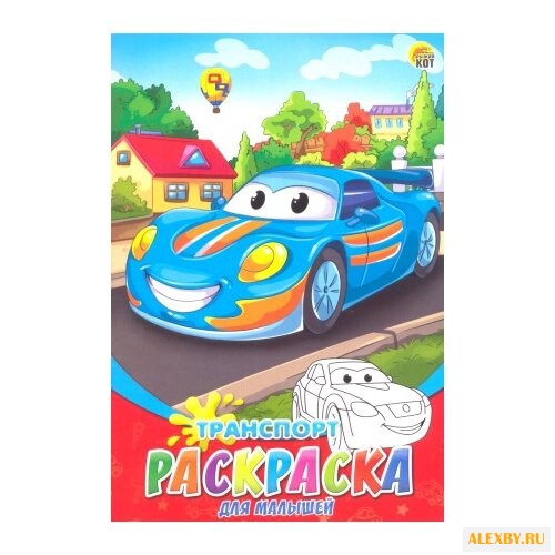 Рыжий кот Раскраски А5. Машины