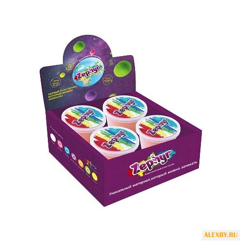 Пластилин Zephyr 4 цвета по 75