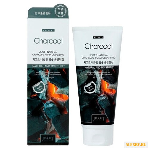 Jigott пенка очищающая с углём