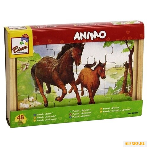 Набор пазлов Bino Животные 88015