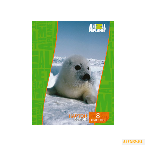 Белый картон Animal planet