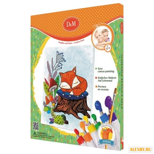 D&M Картина по контурам Лисенок