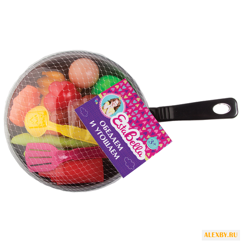 Набор продуктов с посудой