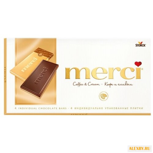 Шоколад Merci молочный и белый