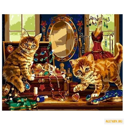 Рыжий кот Картина по номерам