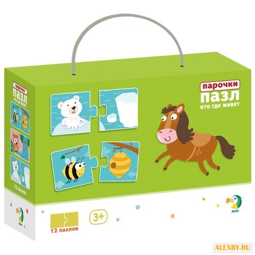 Набор пазлов Dodo Где кто живет