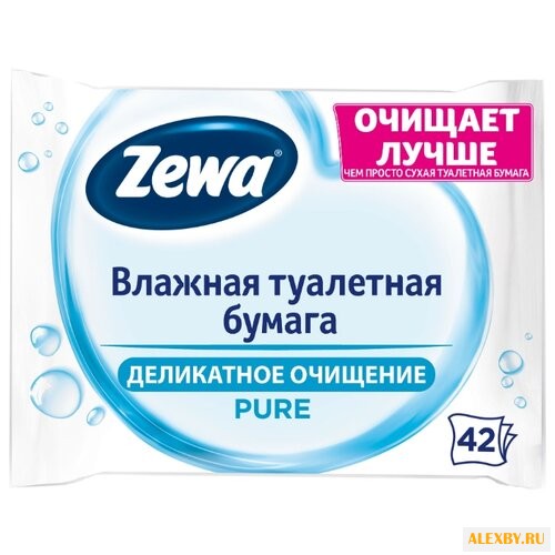 Влажная туалетная бумага Zewa