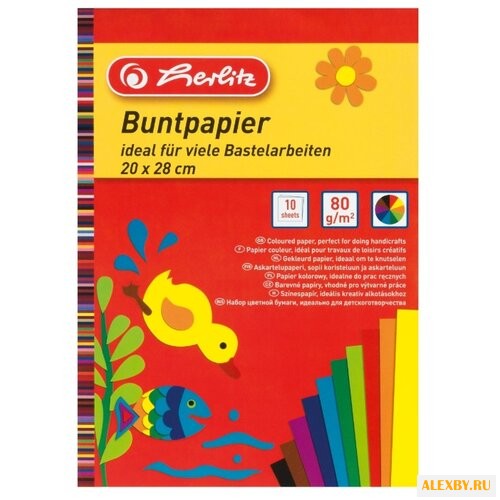 Цветная бумага поделочная