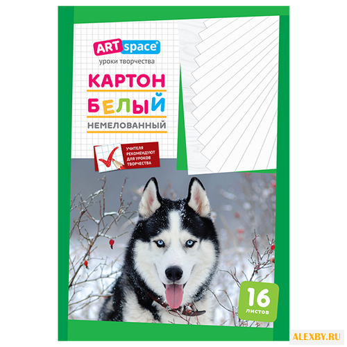 Белый картон немелованный в