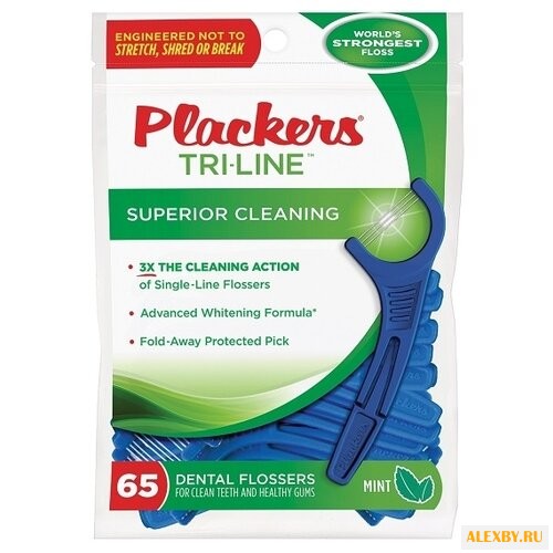 Plackers Tri-Line флоссер для