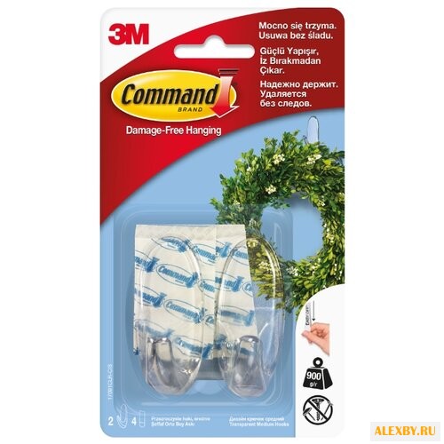 Набор крючков Command 17091CLR