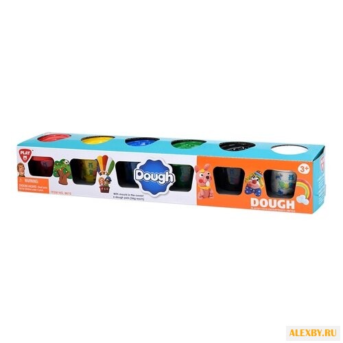 Масса для лепки PlayGo 6 цветов