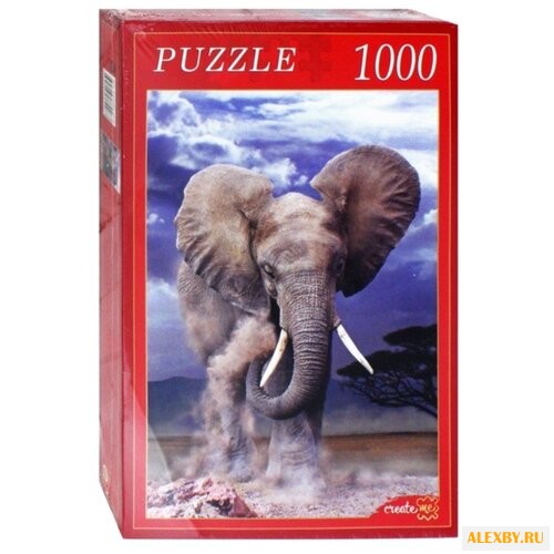 Пазл Рыжий кот Могучий слон