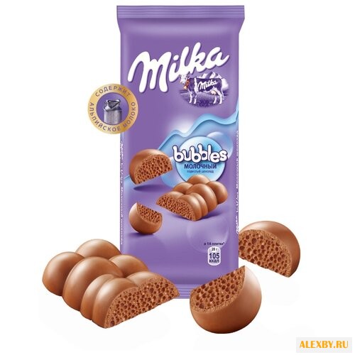 Шоколад Milka Bubbles молочный