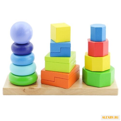 Пирамидка Игрушки из дерева 3 в 1