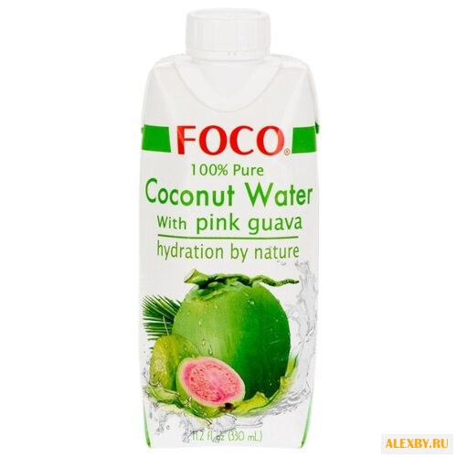 Вода кокосовая FOCO с розовым